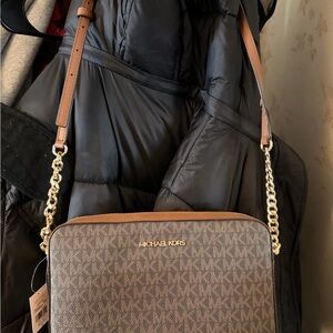 Michael Kors Brown Jet Set Crossbody
